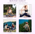 ChezMax Crystal Glass Water Bottle Energy Quartz Gemstone Water Bottle with Changeable Natural Crystal Center for Healing and Wellness Amethyst - Image 8