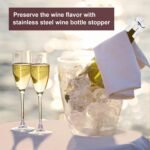 3Pack Leak-Proof Champagne Bottle Stoppers, Stainless Steel Reusable Wine Stoppers, Vacuum Sealer for Fresh Sparkling Wine - Image 4