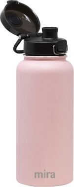 MIRA 32 oz Insulated Water Bottle - Stainless Steel Thermo with One-Touch Quick-Open Spout - Double Wall Hot & Cold (24Hr Cold/12Hr Hot) - Rose Pink - Image 3