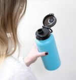 MIRA 32 oz Insulated Water Bottle - Stainless Steel Thermo with One-Touch Quick-Open Spout - Double Wall Hot & Cold (24Hr Cold/12Hr Hot) - Rose Pink - Image 6