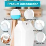 3 Pcs 1 Gallon Plastic Jugs with Caps Empty Storage Containers with Pump Head Bottle Cap and Handles Reusable HDPE Gallon Jugs for Water Oil Soy Sauce Detergent Liquid - Image 4