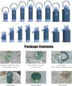 18 oz Insulated Water Bottle with 2 Lids (2-in-1 Straw & Spout Lid, Magnetic Lid), Slim Water Bottle with Strap, Stainless Steel Water Bottle for School, PA-Free, Dark Blue - Image 3