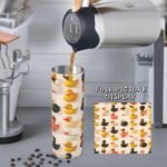 Cute Rubber Duck Stainless Steel Insulated Tumbler with Lid - 20oz Fun Ducks Travel Mug,Reusable Metal Straw & Brush, Double-Wall Vacuum Bottle Cup for Hot and Cold Drinks Gifts - Image 4