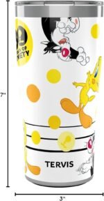 Tervis Traveler Warner Brothers Tweety 80th Anniversary Triple Walled Insulated Tumbler Travel Cup Keeps Drinks Cold & Hot, 20oz, Stainless Steel - Image 5