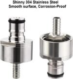 Ferroday Stainless Steel Carbonation Cap Forced Carbonation PET Bottle Filling 5/16 Barb CO2 Coupling to Carbonate Soda Beer Stainless Steel PET Bottle Carbonation Cap + O-ring + Gasket - Image 5