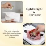 VILLCASE 2pcs Glass Holy Water Bottle, Decorative Bottles Holy Water Container, Portable Empty Container for Anointing Oil, Catholic Christian Presents & Church Home Altar (Gold + Silver) - Image 5