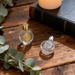 VILLCASE 2pcs Glass Holy Water Bottle, Decorative Bottles Holy Water Container, Portable Empty Container for Anointing Oil, Catholic Christian Presents & Church Home Altar (Gold + Silver) - Image 8