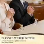VILLCASE 2pcs Glass Holy Water Bottle, Decorative Bottles Holy Water Container, Portable Empty Container for Anointing Oil, Catholic Christian Presents & Church Home Altar (Gold + Silver) - Image 9