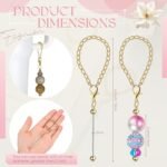 48 Pcs Beadable Charm Accessories for Tumblers with Handle Cup Chains Wire for 30 40 oz Water Bottle Jewelry Making Blank Beaded DIY Gift (Gold) - Image 3