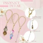 48 Pcs Beadable Charm Accessories for Tumblers with Handle Cup Chains Wire for 30 40 oz Water Bottle Jewelry Making Blank Beaded DIY Gift (Gold) - Image 4