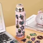 Neon Water Bottle Stickers for Kids, 72 PCS Vinyl Art Waterproof Stickers Pack for Laptop Skateboard Phone Case, Cute Colorful Neon Sticker for Teens - Image 3