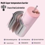 24 oz Insulated Mug with Lid and Bounce Straw, Stainless Steel Water Bottle Reusable Travel Coffee Mug Insulated Tumbler Cups for Hot & Cold Drinks (Gradation Purple) - Image 4