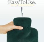 Qomfor Hot Water Bottle with Soft Cover - 1.8L Large - Classic Hot Water Bag for Pain Relief, Neck and Shoulders, Feet Warmer, Menstrual Cramps, Hot and Cold Therapy - Great Gift for Women - Green - Image 5