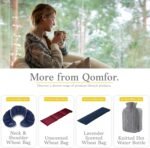 Qomfor Hot Water Bottle with Soft Cover - 1.8L Large - Classic Hot Water Bag for Pain Relief, Neck and Shoulders, Feet Warmer, Menstrual Cramps, Hot and Cold Therapy - Great Gift for Women - Green - Image 8