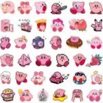 100pcs Kirby Game Stickers for Boys and Girls, Cool Waterproof Vinyl Decal for Teen Adult Boy Laptop, Travel Case, Phone, Bike, Water Bottle, Guitar, Computer, Skateboard (Black) - Image 4