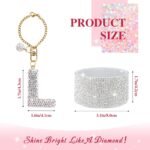 Water Bottle Accessories Set for Stanley Cup 30Oz 40Oz, Letter Charms, Diamond Straw Cover, Glitter Silicone Boot Sticker, Bow Straw Topper - Image 3