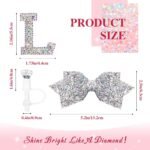 Water Bottle Accessories Set for Stanley Cup 30Oz 40Oz, Letter Charms, Diamond Straw Cover, Glitter Silicone Boot Sticker, Bow Straw Topper - Image 4