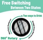 40 OZ Tumbler Lid Replacement Fit for Stanley Cup, 2 Pack Clear Replacement Lids Fit for Stanley Travel Tumbler, Spill Proof Tumbler Covers for Stanley Cup Accessories (Opaque - Black) - Image 4