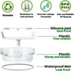 40 OZ Tumbler Lid Replacement Fit for Stanley Cup, 2 Pack Clear Replacement Lids Fit for Stanley Travel Tumbler, Spill Proof Tumbler Covers for Stanley Cup Accessories (Opaque - Black) - Image 5