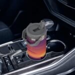 Digital Cat Enjoy The Sunset Portable Tumbler with Lid And Straw 30oz Insulated Water Bottle Car Drinking Cups - Image 8