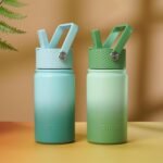 BJPKPK Insulated Water Bottle with Straw Lid, 15oz Cute Water Bottles, Stainless Steel Metal Thermo, Reusable BPA Free Leak Proof Tumblers, Cups,Violet - Image 6