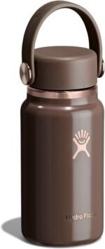 Hydro Flask Micro Bottle - Leak Proof Purse or Pocket Flask - Insulated Mini Water Bottle 6.7 Oz Chocolate Rose Gold - Image 3