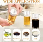 6Pcs Small Oil and Vinegar Dispenser Bottles, 3.4oz/100ml Leak-proof Glass Cruet Bottles, BPA Free Cooking Oil Container for Kitchen Organization Salad Dressing Balsamic Soy Sauce - Image 6