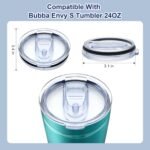 2Pcs Replacement Lids Compatible With Bubba Envy S Stainless Steel Tumbler 24 oz Accessory, Clear Slide Spill Proof Cup Cover, Bpa Free - Image 6