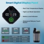 Portable Camping Shower with Heater, 6000mAh Rechargeable Portable Shower with 2000W Immersion Heater, LED Display, Heated Camping Shower for Travel, Hiking, Car, Pet - Image 4