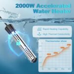 Portable Camping Shower with Heater, 6000mAh Rechargeable Portable Shower with 2000W Immersion Heater, LED Display, Heated Camping Shower for Travel, Hiking, Car, Pet - Image 5