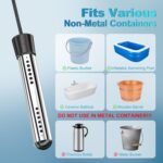 Portable Camping Shower with Heater, 6000mAh Rechargeable Portable Shower with 2000W Immersion Heater, LED Display, Heated Camping Shower for Travel, Hiking, Car, Pet - Image 8