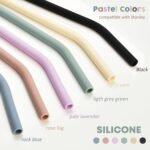 ALINK 14 inch Extra Long Pastel Color Silicone Replacement Straws for 40 oz Stanley Cup, Reusable Flexible Drinking Straws for 1 Gallon Jug, 64 oz Water Bottles, Rtic/Yeti Tumbler, Pack of 6 - Image 4