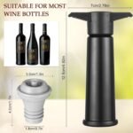 18 Pieces Wine Saver Pump with Vacuum Reusable Preserver Practical Wine Keeper Bottle Sealer Keep Fresh for Kitchen Office Home Adult Party Favor Supplies(Gray) - Image 3