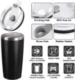 Pilot Gifts – 20oz Stainless Steel Travel Tumbler with Lid & Straw | Laser Engraved Aviation Mug for Pilots & Flight Attendants | Airplane-Themed Gift for Men, Christmas & Birthday - Image 6