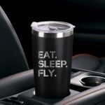 Pilot Gifts – 20oz Stainless Steel Travel Tumbler with Lid & Straw | Laser Engraved Aviation Mug for Pilots & Flight Attendants | Airplane-Themed Gift for Men, Christmas & Birthday - Image 8