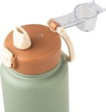 Manna Push Stainless Steel Bottle with Push-open Locking Lid and Sipping Spout - 40 Oz - Cool Fern - Image 3