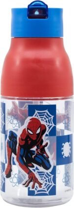 ECOZEN SIPPER WATER BOTTLE FOR CHILDREN 420 ML | SPIDERMAN ARACHNID GRID - Image 3