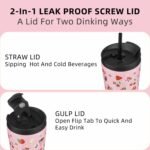 BJPKPK 26oz Stainless Steel Insulated Tumbler With lid And Straw Travel Coffee Thermal Tumblers Cup For Women And Men,Passionate Pink - Image 4