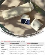 Collapsible Water Bottles 720ml 24.3oz, Foldable Portable Water Bottle, Lightweight Reusable Leakproof for Travel Camping Hiking Cycling Yoga Sports Outdoor School Office, 1 Pack, Dark Blue - Image 4