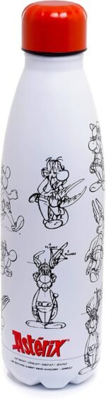 Puckator Asterix - Stainless Steel Water Bottle - Cold for 24h and Hot for 12h - Metal Water Bottles with Comic Book Design - Double Walled Modern Thermos Flask - Bpa Free - 500 ml - Image 4