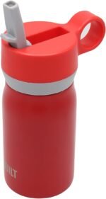 Built 12oz Double Wall Travel Cup with Straw Lid - Insulated Reusable Drinking Cup Keeps Drinks Hot for 6 Hours or Cold for 24 Hours - BPA Free, Leak Resistant, Stainless Steel Drinkware (Red) - Image 3