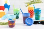 Ello 12oz Kids Plastic Reusable Color Changing Cups with Twist on Splash-Proof Lids and Straw, BPA Free, Dishwasher Safe - Image 3