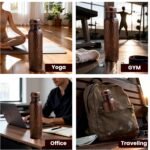 Craft Trade Pure 100% Copper Water Bottle 34 Oz,1 ltr Fitness Bottle for Drinking, Ayurveda Inspired Vessel for Wellness Hammered Finish with Jute Bag Leak-Proof, BPA-Free, 2 Pk - Image 5