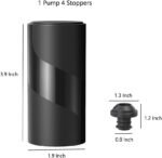 Electric Wine Saver Pump with 4 Vacuum Wine Stopper Reusable Wine Bottle Stopper Preserver Keeps Fresher for Longer (Set-01) - Image 5