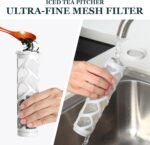 AOZITA Iced Tea Maker Pitcher with Infuser and Lid - 2 Quart Glass Mason Jar Pitcher Leak-proof Water Jug, Heavy Duty Glass Container for Tea, Water, Juice, Milk, Iced Coffee, and Drinks - Image 4