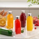 Danmu Glass Juice Bottles with Lids 14 oz,Juicing Bottles Reusable Glass 100% Leakproof for Juicing,Water,Kombucha,Milk,Milkshake,Coffee,6 Pack,Dishwasher Safe - Image 5
