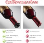 6Pcs Vacuum Wine Bottle Stoppers,Wine Saver for sealing bottles of wine, champagne, and other beverages - Image 4