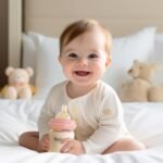 YOHKOH Natural Glass Baby Bottle with Level 1 Slow Flow Nipple, Newborn Anti-Colic Baby Bottles, Wide Neck Mushroom Baby Glass Bottle (3.4oz (Pack of 4), Red) - Image 3