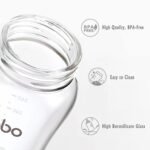 YOHKOH Natural Glass Baby Bottle with Level 1 Slow Flow Nipple, Newborn Anti-Colic Baby Bottles, Wide Neck Mushroom Baby Glass Bottle (3.4oz (Pack of 4), Red) - Image 4