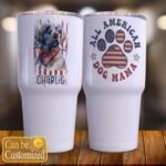 All American Labrador Retriever Dog Mama Mom Patriotic 4th of July US Flag Insulated Tumbler Gift Custom Personalized Name Insulated Tumbler 30oz with Lid - Image 3